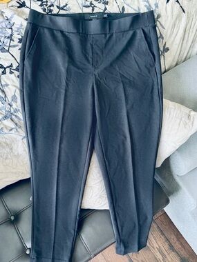 Black Ankle Dress Pants - Tapered Skinny - 2X Petite